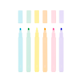 Pastelowe Zakreślacze Color Block – komplet 6 pastelowych zakreślaczy